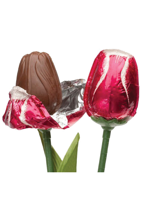 Solid Milk Chocolate Tulip Flowers