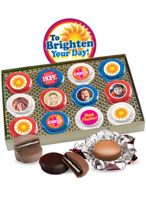 Brighten Your Day Chocolate Oreo 12pc Photo Cookie Box