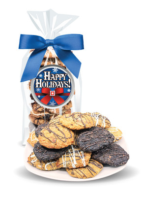 Happy Holidays Crispy & Chewy Artisan Cookie Bag