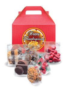 Thanksgiving Gable Box of Treats - Large Red