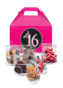 Sweet 16 Gable Box of Treats - Pink