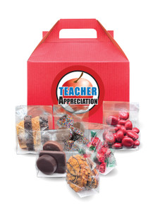 Teacher Appreciation Gable Box of Treats - Red