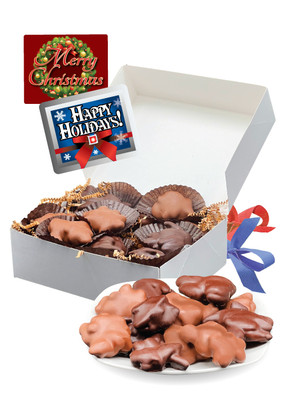Christmas/Happy Holidays Chocolate Turtles - Large Box