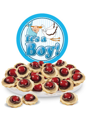 Baby Boy Chocolate Cherry Butter Cookies