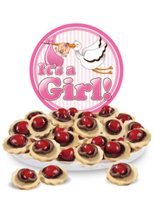 Baby Girl Chocolate Cherry Butter Cookies