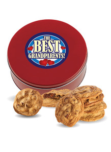 Grandparents Chocolate Chip Cookie Tin - Red