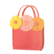 Fuschia Bag with  3 Flowers