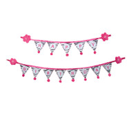 Happy Birthday Banner zebra and pink