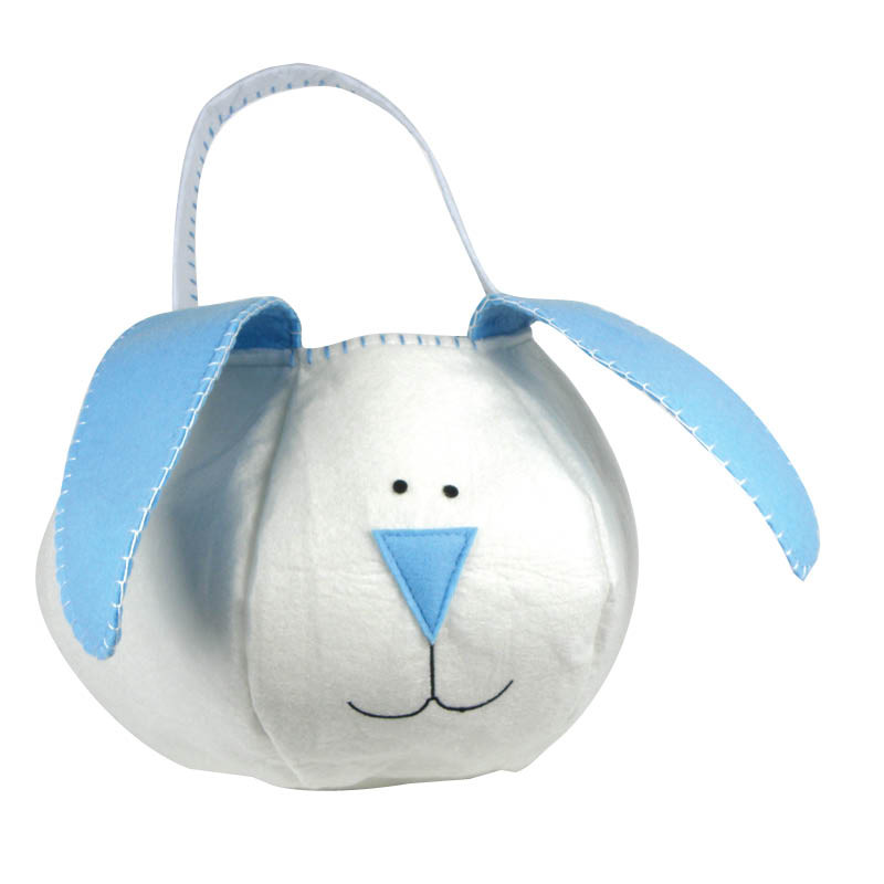 Blue Loppy Eared Easter Bunny Basket - Groovy Holidays