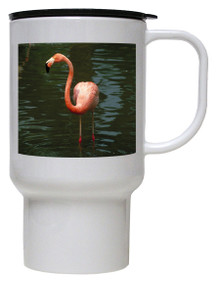 Flamingo Polymer Plastic Travel Mug