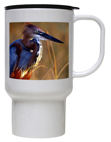 Goliath Heron Polymer Plastic Travel Mug