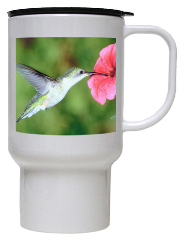 Hummingbird Polymer Plastic Travel Mug