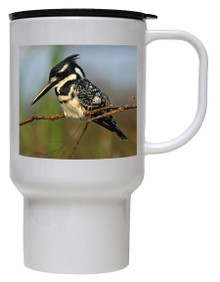 Pied Kingfisher Polymer Plastic Travel Mug