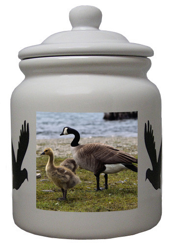Geese Ceramic Color Cookie Jar