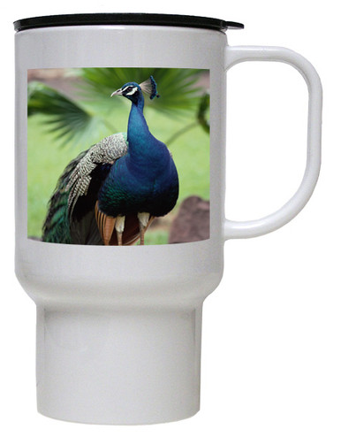 Peacock Polymer Plastic Travel Mug