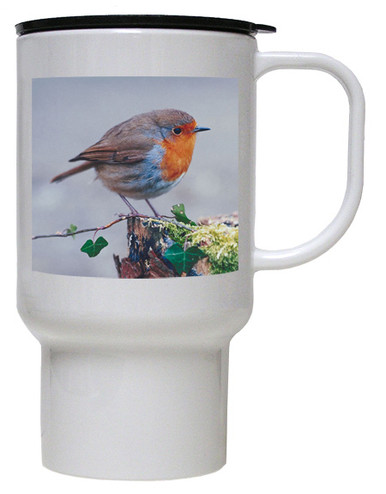 Robin Polymer Plastic Travel Mug