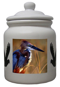 Goliath Heron Ceramic Color Cookie Jar