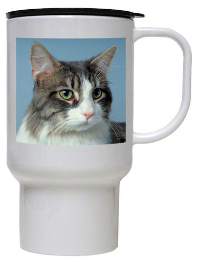 Cat Polymer Plastic Travel Mug