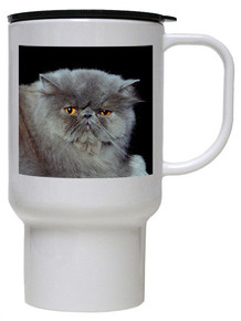 Persian Cat Polymer Plastic Travel Mug