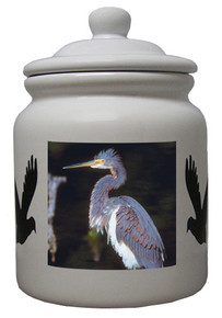Louisiana Heron Ceramic Color Cookie Jar