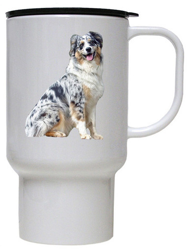 Australian Shepherd Polymer Plastic Travel Mug