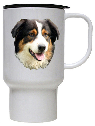 Australian Shepherd Polymer Plastic Travel Mug