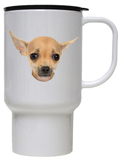 Chihuahua Polymer Plastic Travel Mug