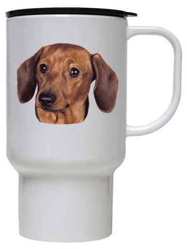 Dachshund Polymer Plastic Travel Mug