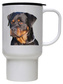 Rottweiler Polymer Plastic Travel Mug