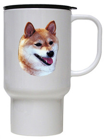 Shiba Inu Polymer Plastic Travel Mug