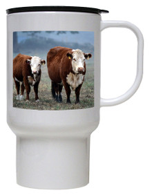 Cow Polymer Plastic Travel Mug
