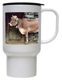 Cow Polymer Plastic Travel Mug