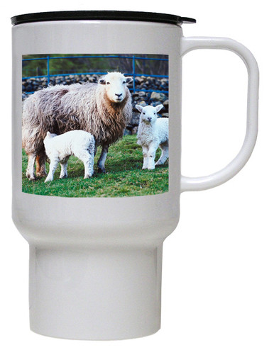 Lamb Polymer Plastic Travel Mug