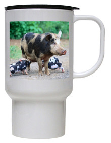 Pig Polymer Plastic Travel Mug