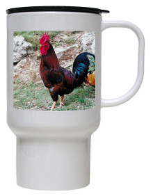 Rooster Polymer Plastic Travel Mug