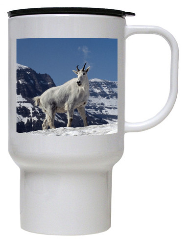 Mountain Goat Polymer Plastic Travel Mug