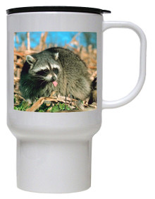 Raccoon Polymer Plastic Travel Mug