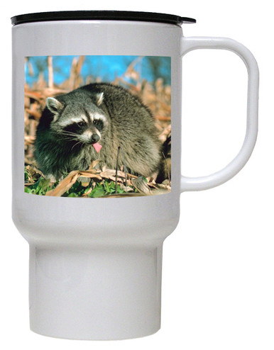 Raccoon Polymer Plastic Travel Mug