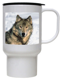 Wolf Polymer Plastic Travel Mug