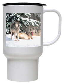 Wolf Polymer Plastic Travel Mug