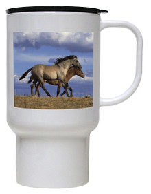 Horse Polymer Plastic Travel Mug