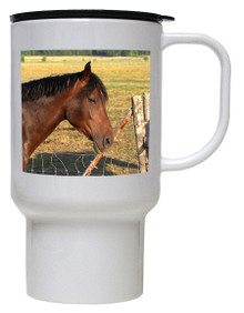 Horse Polymer Plastic Travel Mug