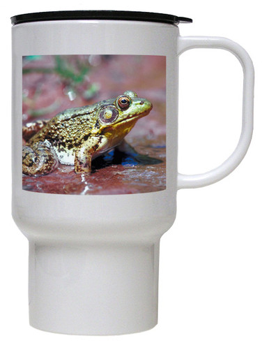 Green Frog Polymer Plastic Travel Mug