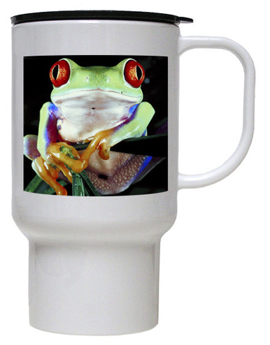 Tree Frog Polymer Plastic Travel Mug