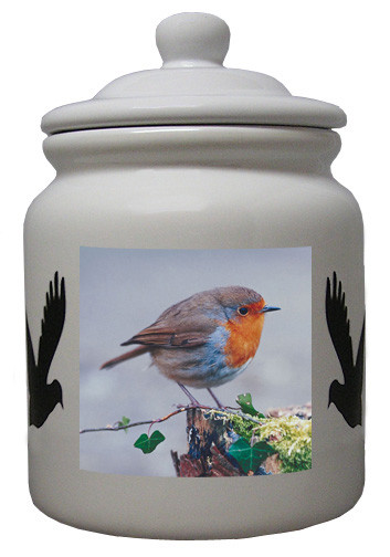 Robin Ceramic Color Cookie Jar