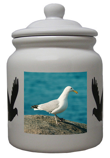 Seagull Ceramic Color Cookie Jar