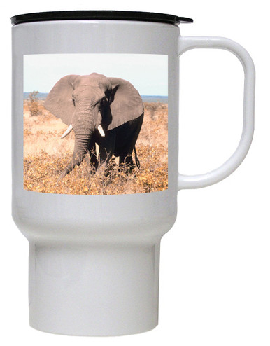 Elephant Polymer Plastic Travel Mug