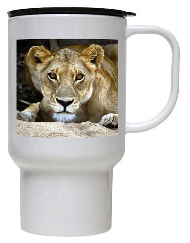 Lion Polymer Plastic Travel Mug