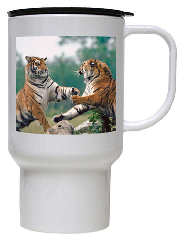 Tiger Polymer Plastic Travel Mug