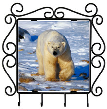 Polar Bear Metal Key Holder